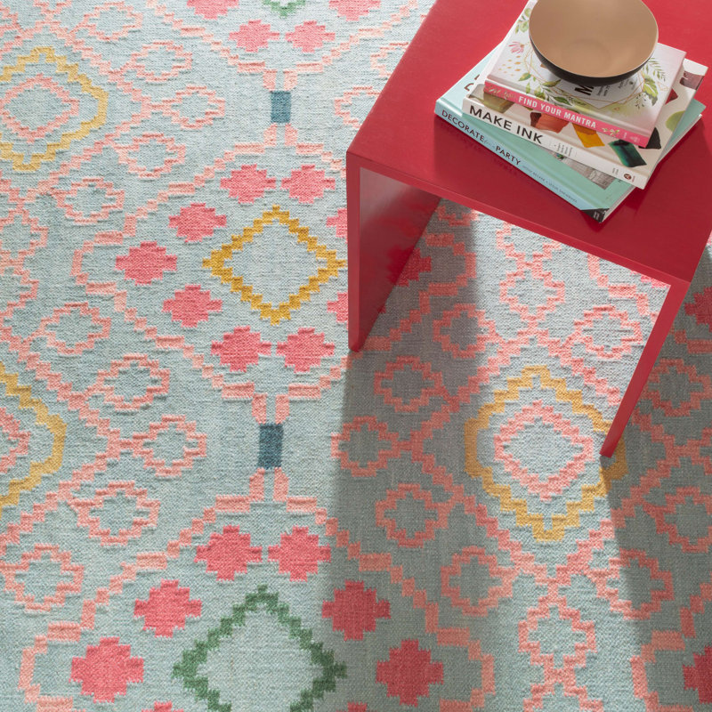 Dash and Albert Rugs Flatweave Southwestern Area Rug in Pink/Red/Yellow